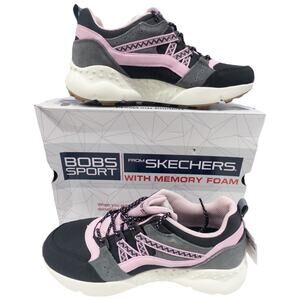 Skechers Bobs Gosan Hide A Way Sneakers Women's Black Pink Size 9.5